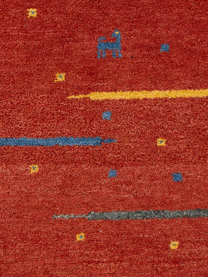 Gabbeh Teppich - Indus - 140 x 70 cm - rost