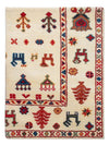Indo Gabbeh Rug - Wool Rug - Rectangle / Beige / 60 x 90 cm Rectangle