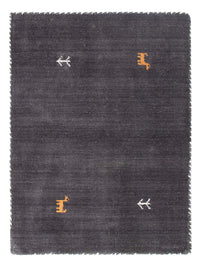 Gabbeh Teppich - Loribaft Softy - 90 x 60 cm - dunkelgrau
