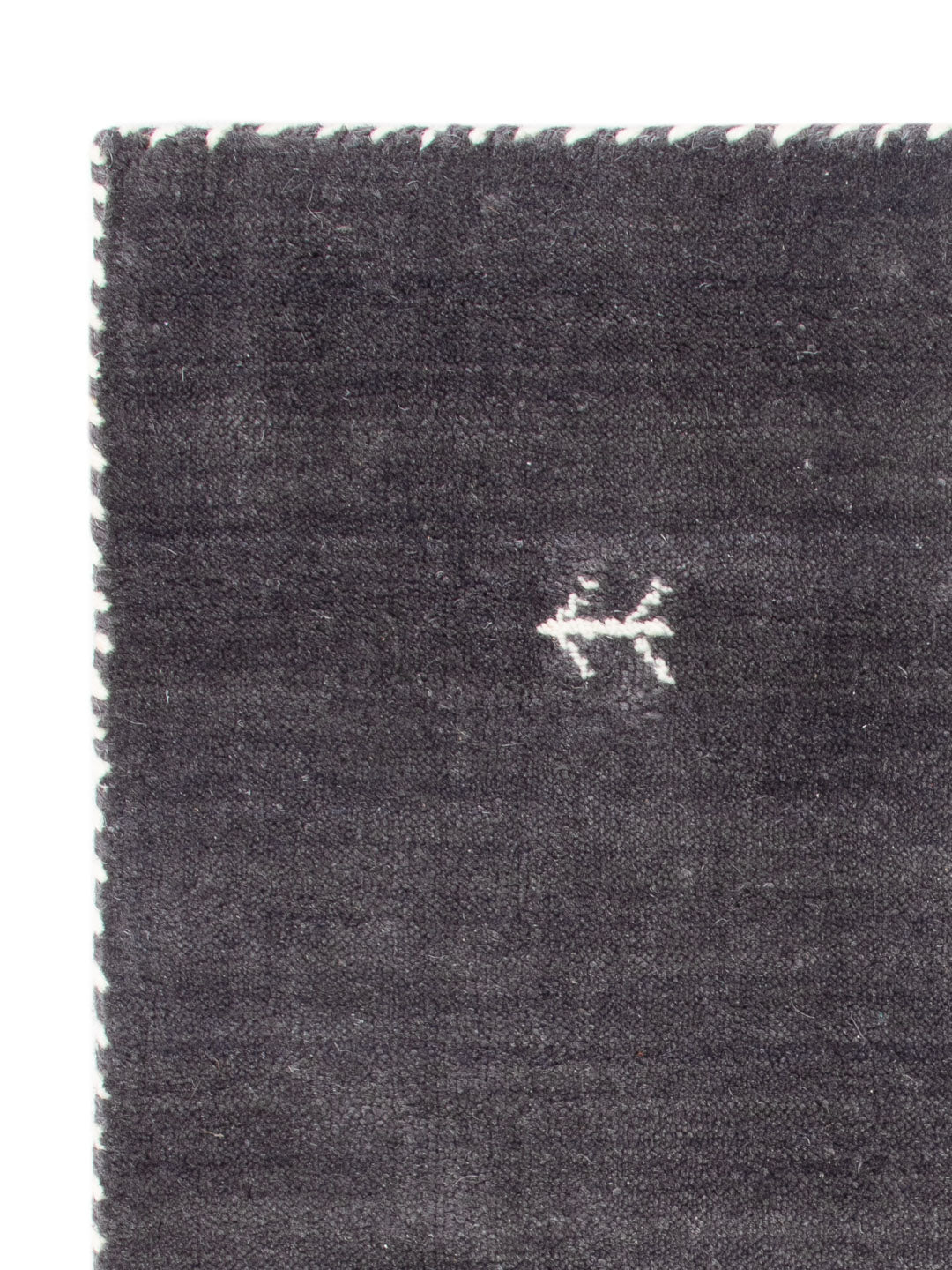 Gabbeh Teppich - Loribaft Softy - 90 x 60 cm - dunkelgrau