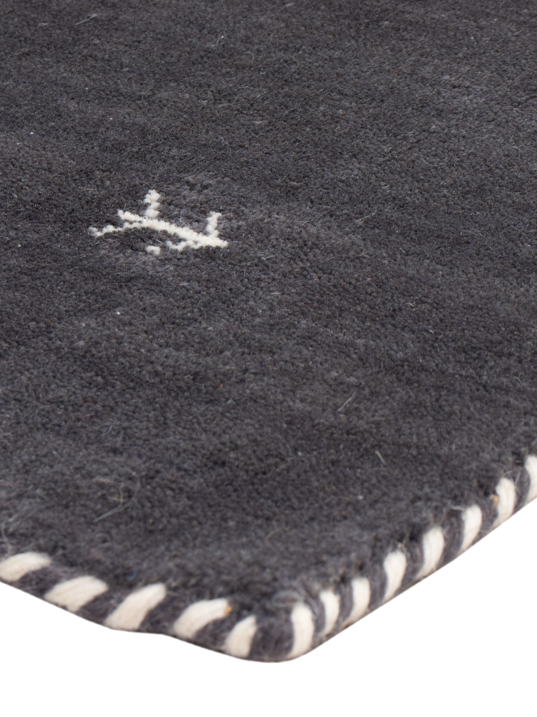 Gabbeh Teppich - Loribaft Softy - 90 x 60 cm - dunkelgrau