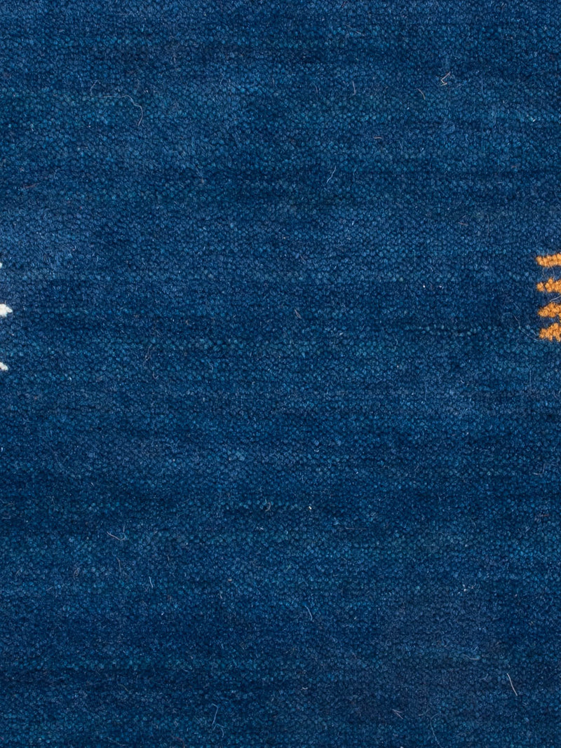 Gabbeh Teppich - Loribaft Softy - 90 x 60 cm - blau