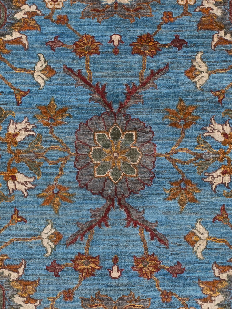 Ziegler Teppich - 209 x 155 cm - blau