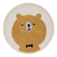 Bear Bow Tie Kids Rug Round – product image