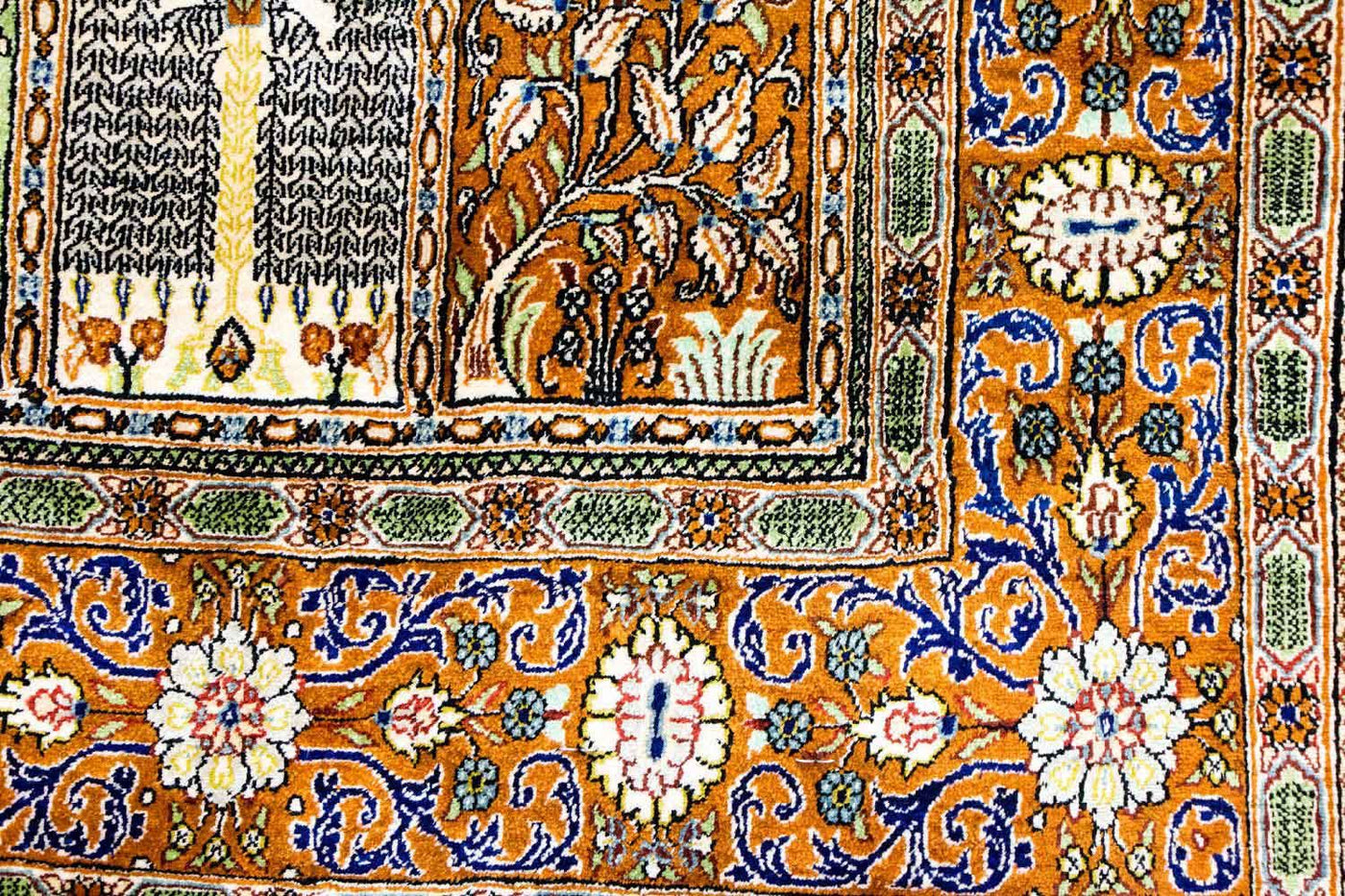 Ghom - Seide Teppich 152x101cm - Perserteppich