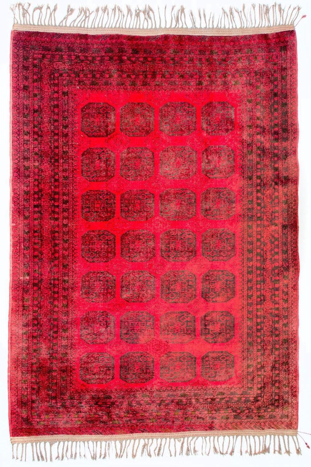 Afghan Rug - Bukhara - 292 x 203 cm - red