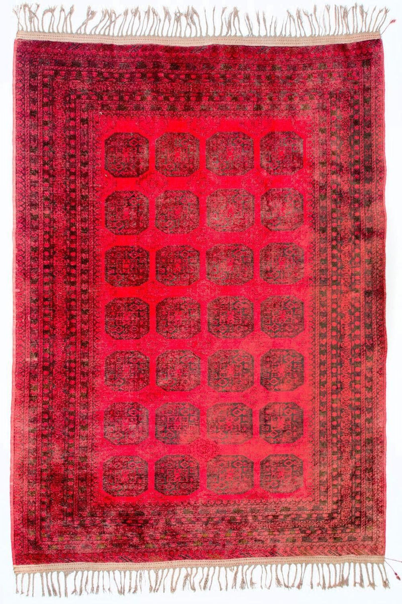 Afghan Rug - Bukhara - 292 x 203 cm - red