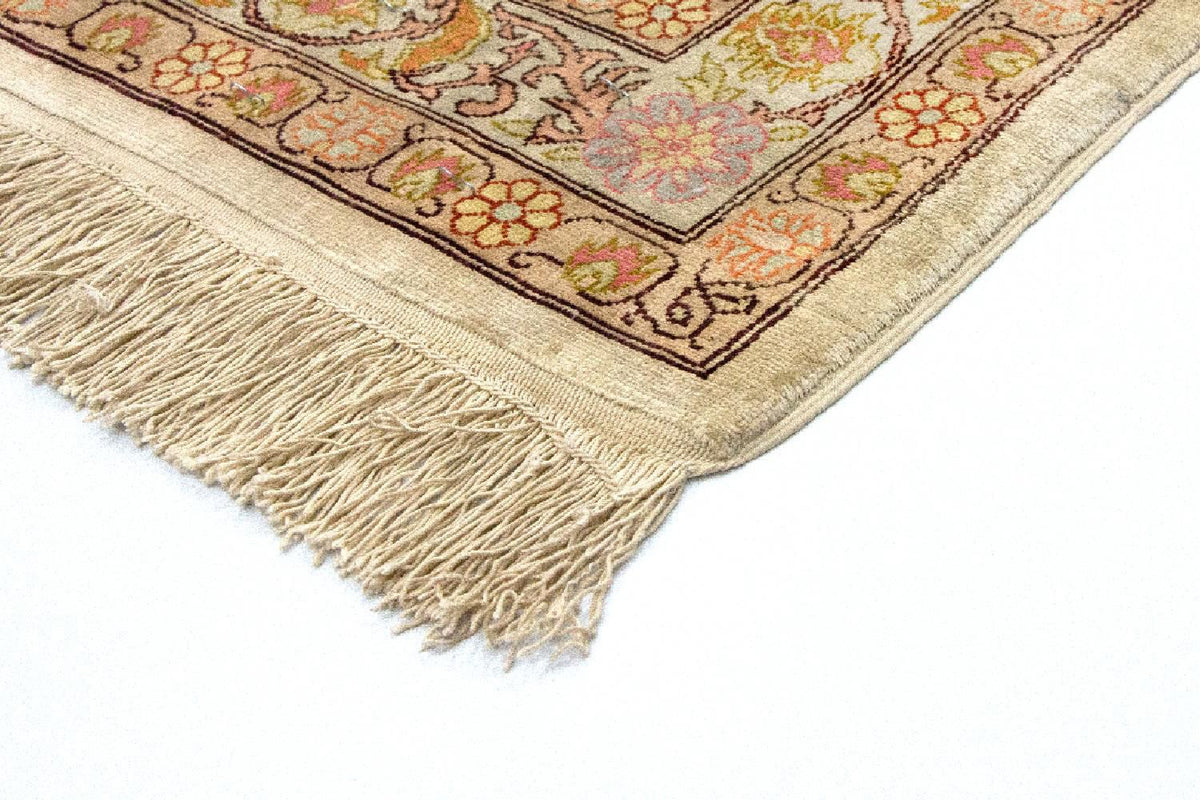 Silk Rug - Hereke silk - Premium - 100 x 64 cm - beige