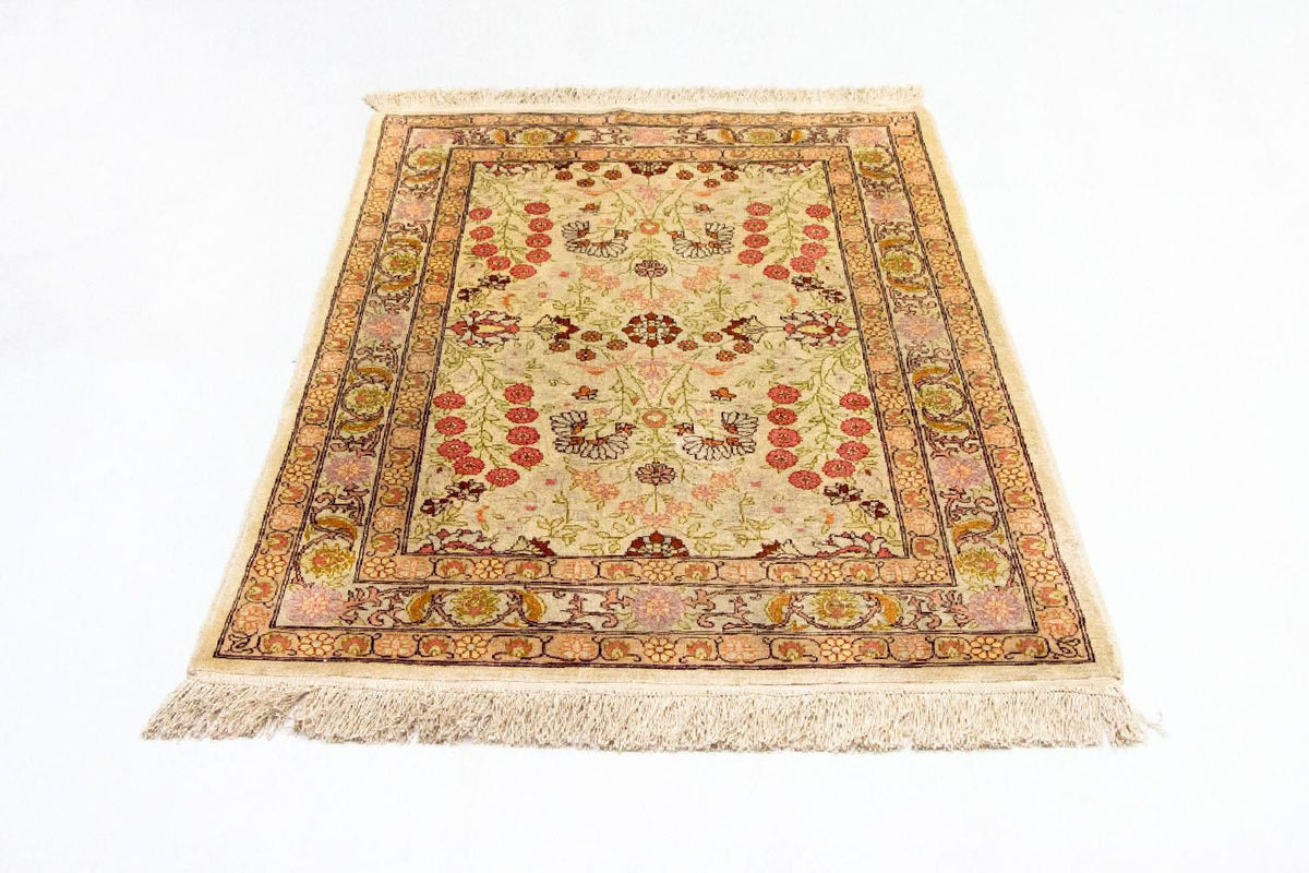 Silk Rug - Hereke silk - Premium - 100 x 64 cm - beige