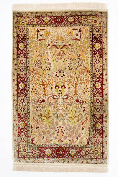 Hereke Silk Rug 92x150cm - Oriental Rug