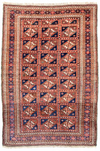 Afghan Rug - Bukhara - 164 x 105 cm - blue