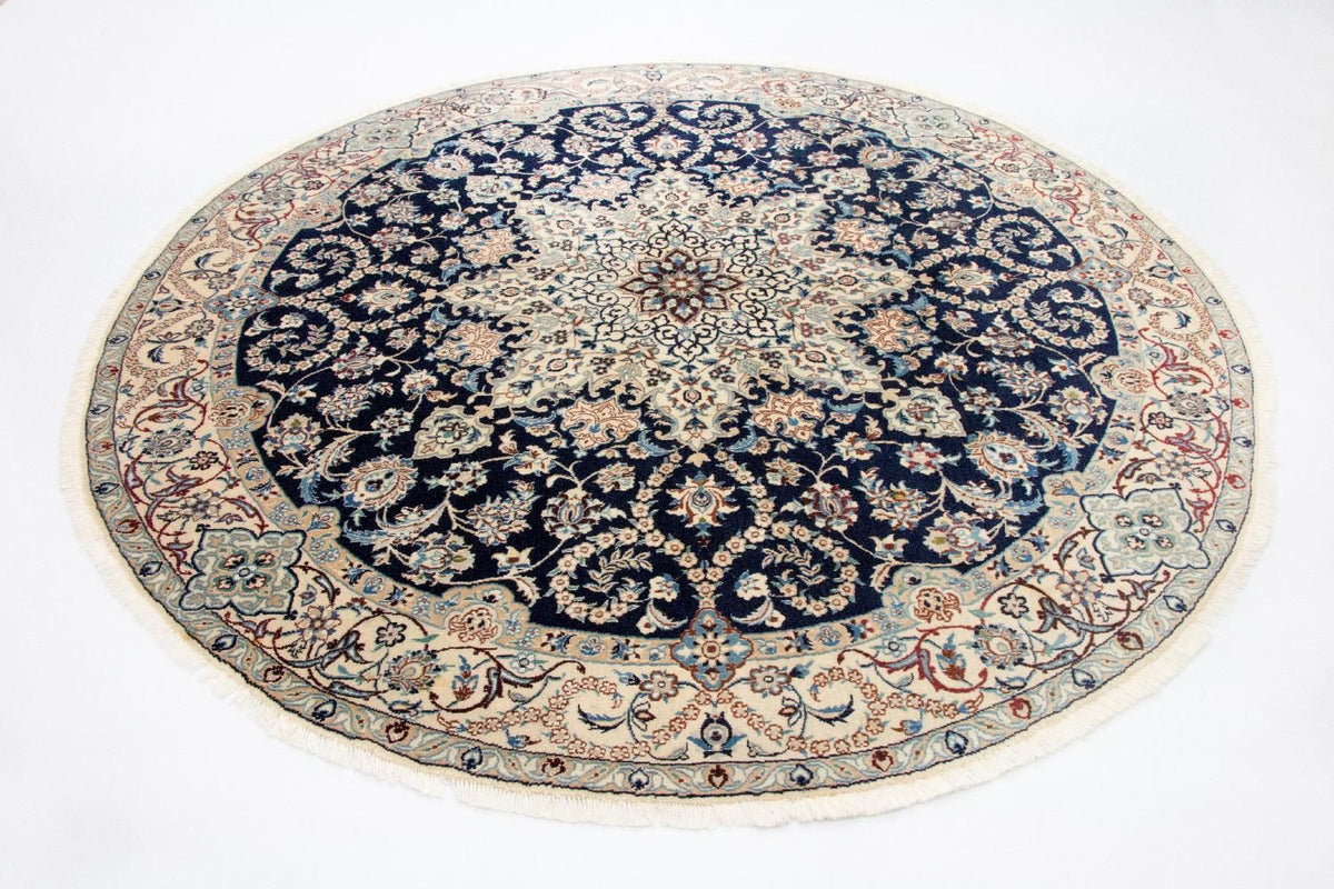 Perser Rug - Nain - Royal round  - 210 x 210 cm - dark blue