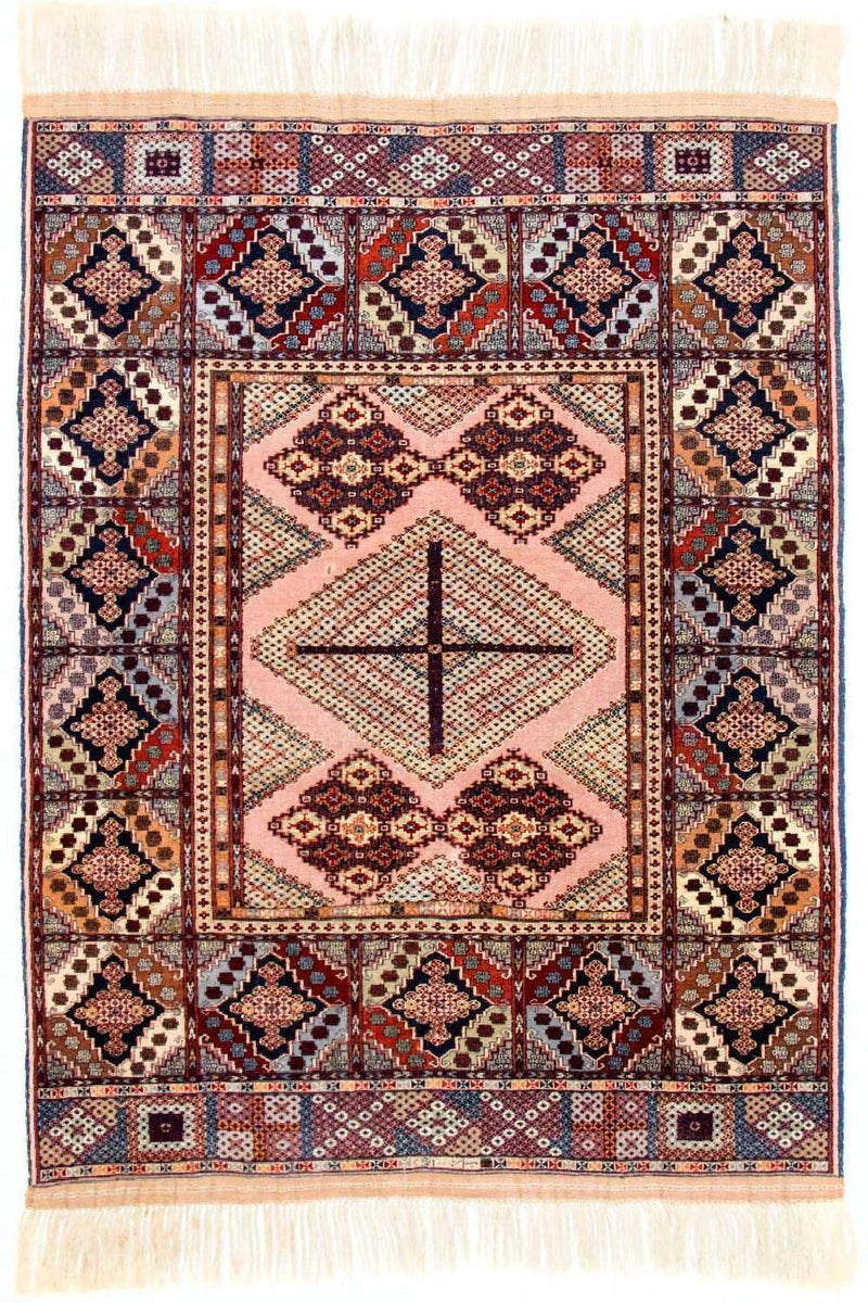 Afghan Rug - 140 x 120 cm - rose