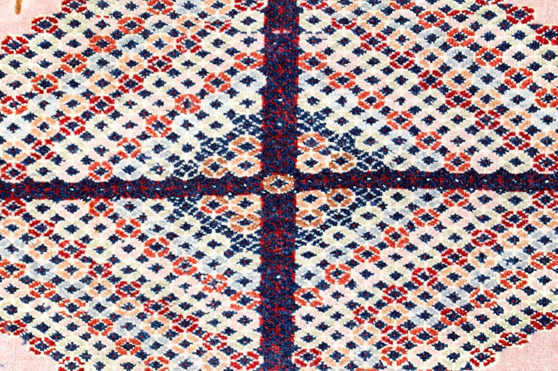 Afghan Rug - 140 x 120 cm - rose