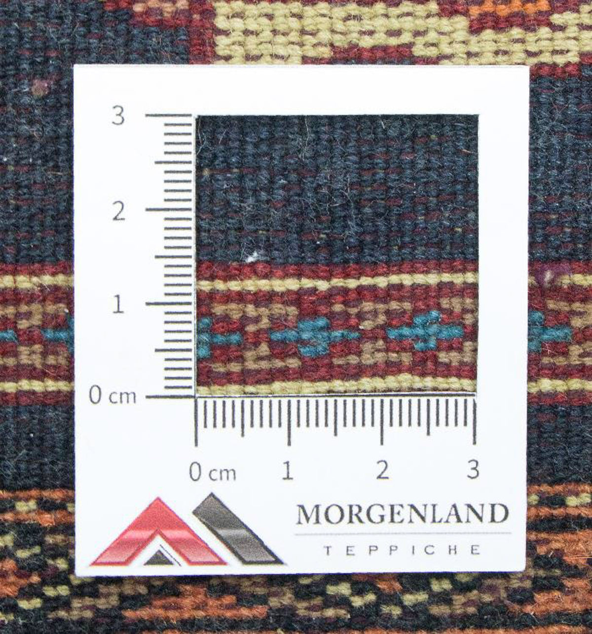 Afghan Rug - Bukhara square  - 47 x 44 cm - blue