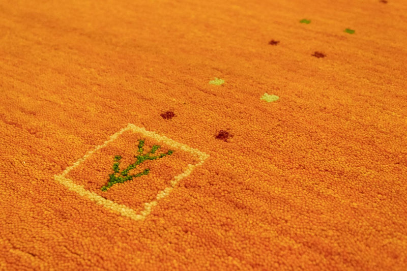 Gabbeh Rug - Indus square  - 200 x 200 cm - orange