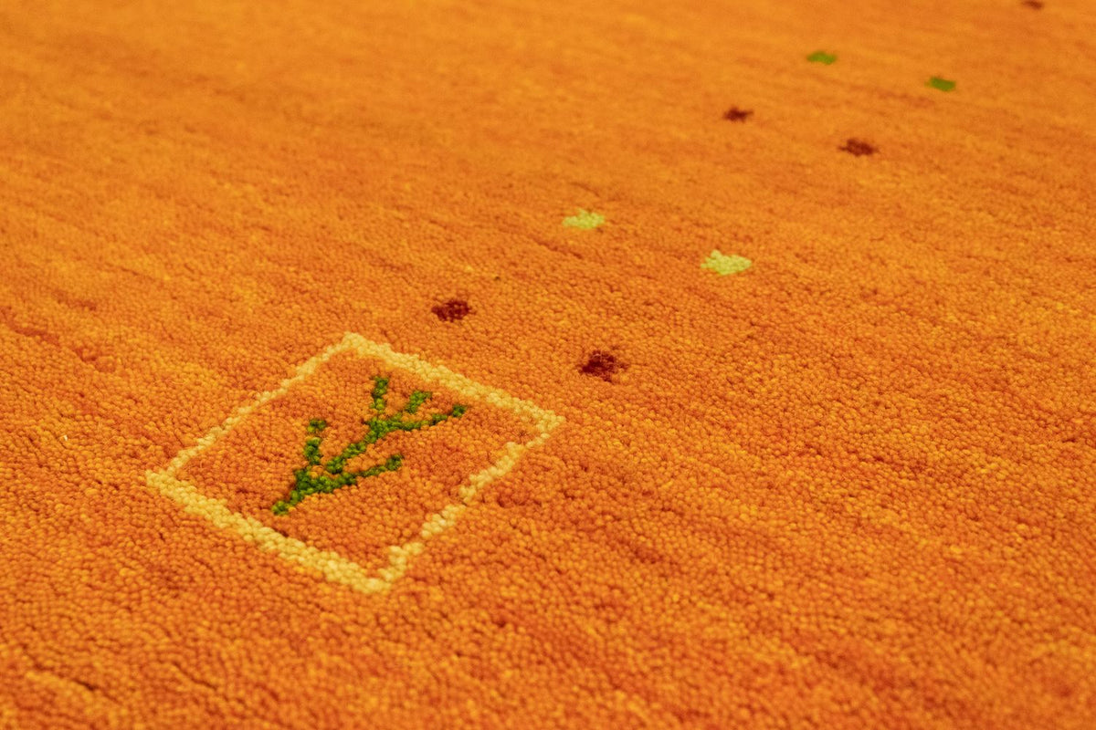 Gabbeh Rug - Indus round  - 200 x 200 cm - orange