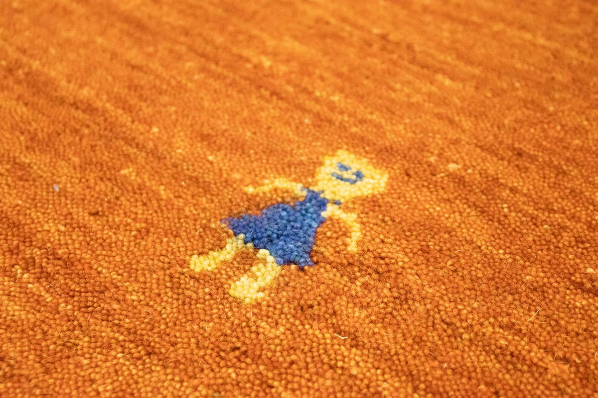 Gabbeh Rug - Indus square  - 250 x 250 cm - orange