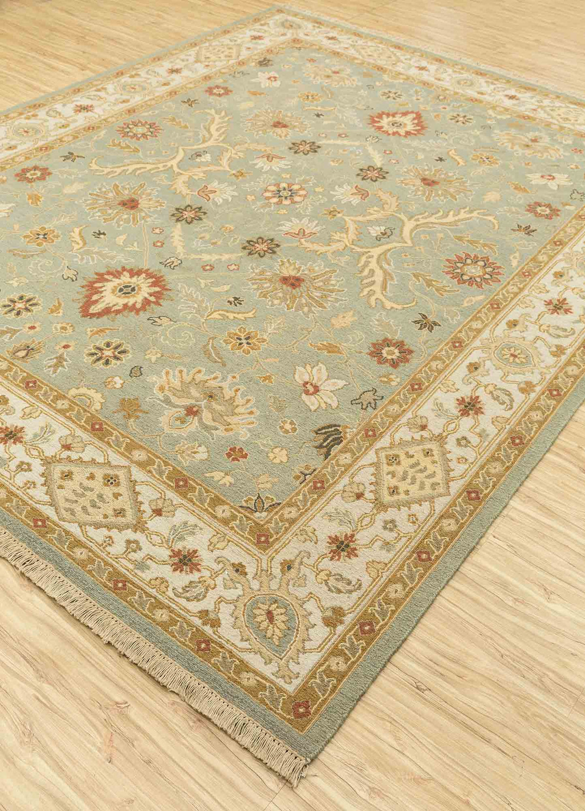 Runner Wool Rug - 270 x 90 cm - mint green