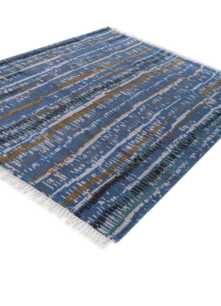 Wool Rug - 180 x 135 cm - blue