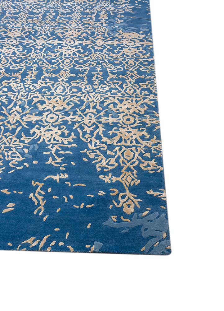Wool Rug - 465 x 375 cm - blue