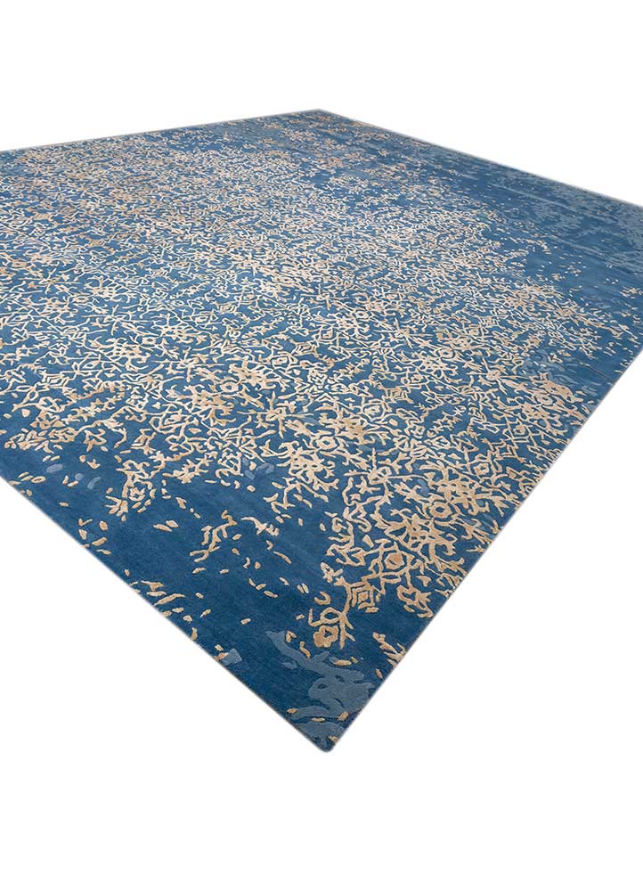 Wool Rug - 465 x 375 cm - blue