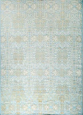 Wool Rug - 345 x 300 cm - blue