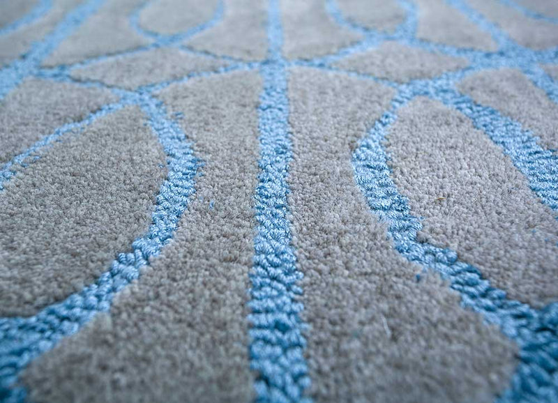 Wool Rug - 180 x 120 cm - sea blue