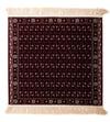 Persian Rugs Afghan Mauri - Square / Dark Red / 100 x 100 cm Square