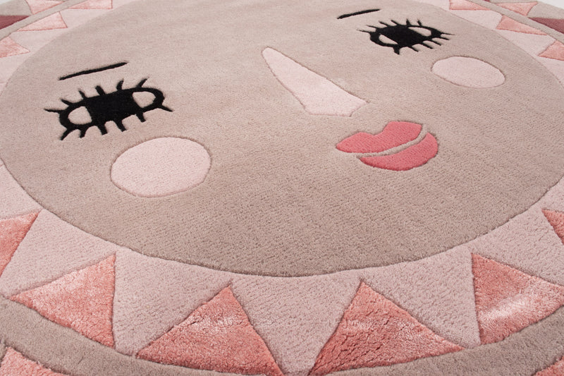 Sun Face Kids Rug Round