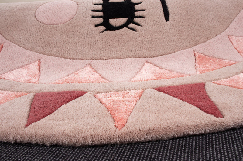 Sun Face Kids Rug Round
