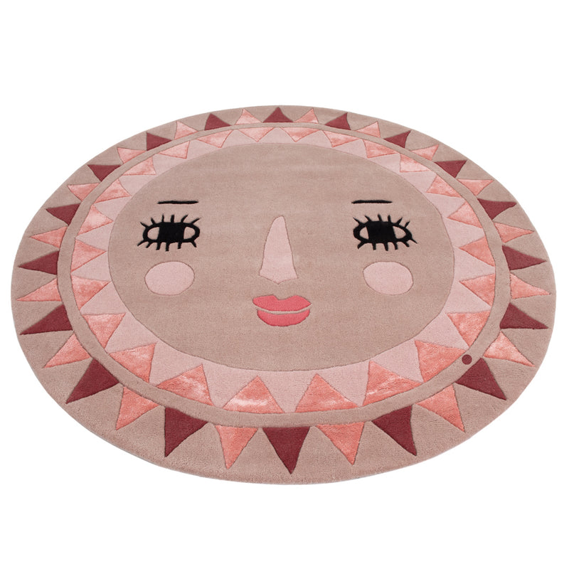 Sun Face Kids Rug Round