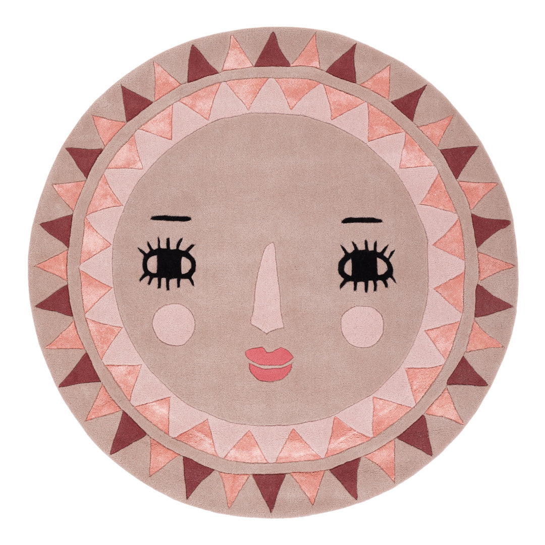 Sun Face Kids Rug Round