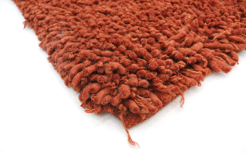 High-Pile Rug - 215 x 155 cm - rust