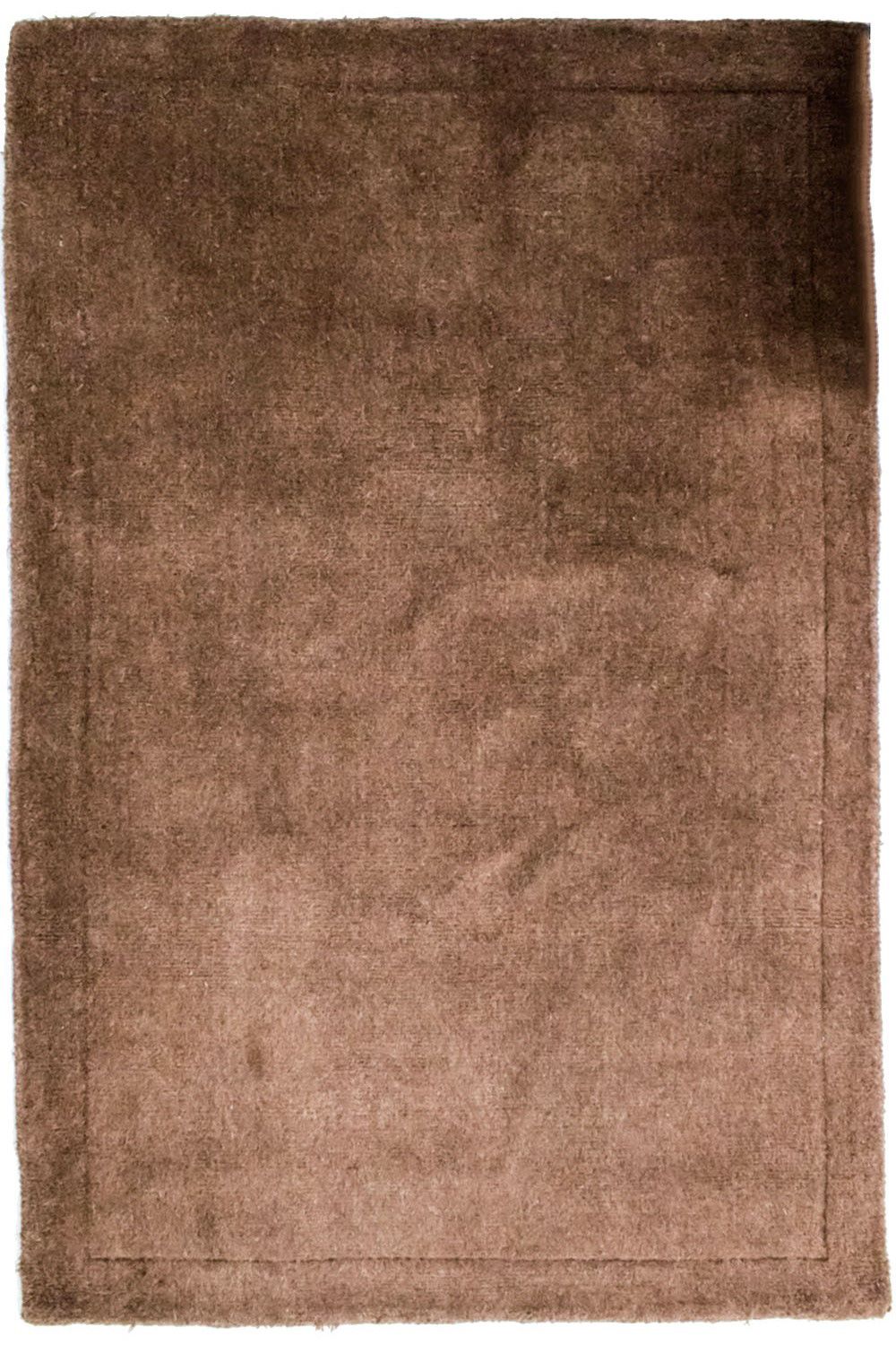 Wool Rug - 145 x 100 cm - brown