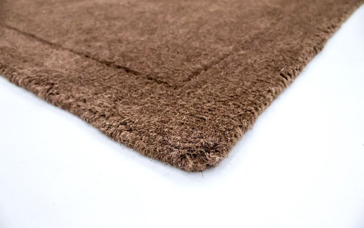 Wool Rug - 145 x 100 cm - brown