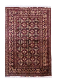 Afghan Rug - 283 x 201 cm - brown