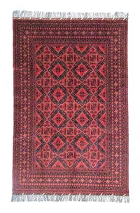 Afghan Rug - Kunduz - 286 x 199 cm - red