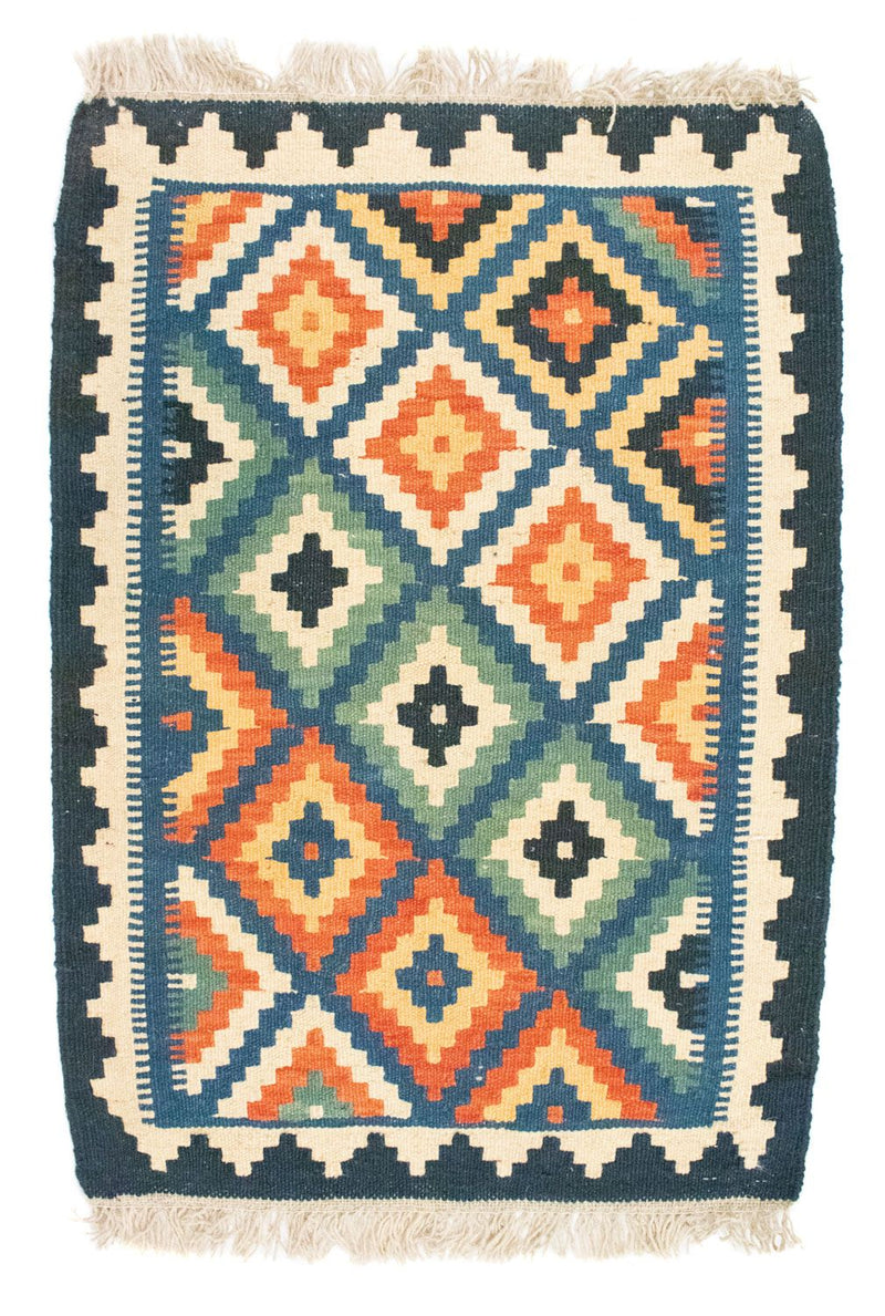 Kelim Rug - Oriental - 90 x 60 cm - blue