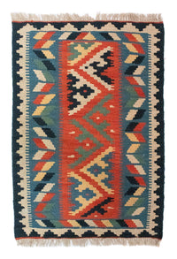 Kelim Rug - Oriental - 87 x 60 cm - blue
