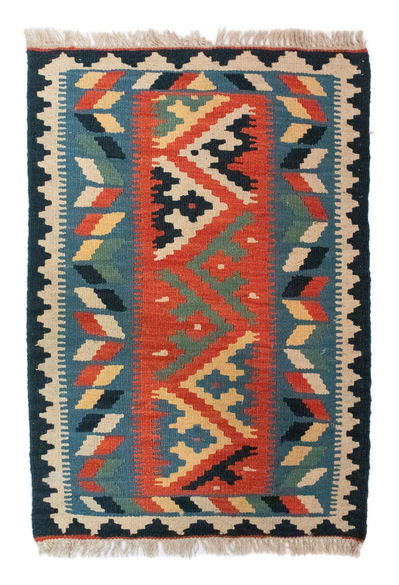 Kelim Rug - Oriental - 87 x 60 cm - blue