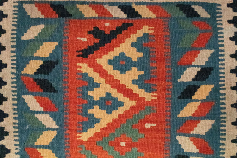 Kelim Rug - Oriental - 87 x 60 cm - blue