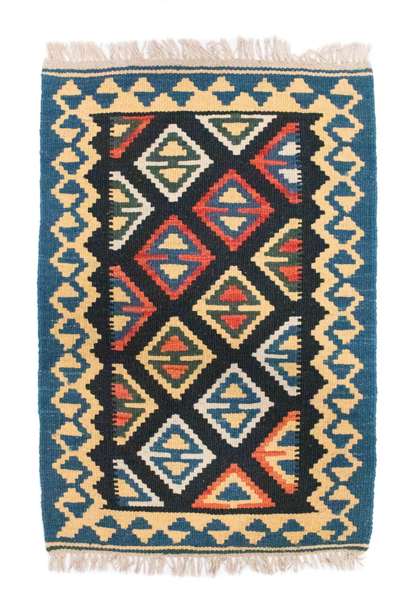 Kelim Rug - Oriental - 90 x 60 cm - blue