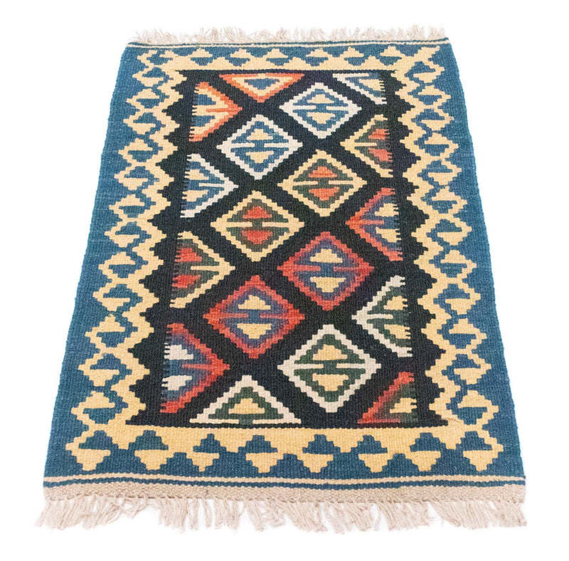 Kelim Rug - Oriental - 90 x 60 cm - blue