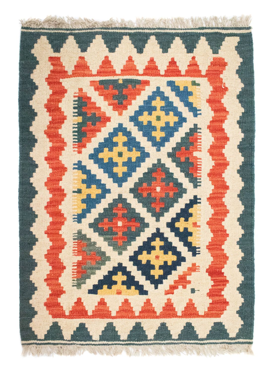Kelim Rug - Oriental - 89 x 67 cm - beige