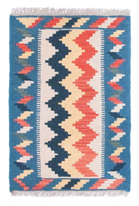 Kelim Rug - Oriental - 91 x 61 cm - blue