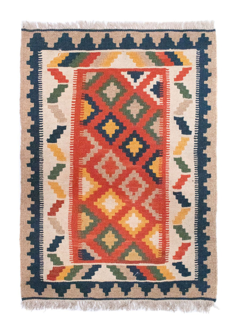 Kelim Rug - Oriental - 91 x 66 cm - orange