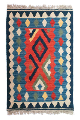 Kelim Rug - Oriental - 96 x 63 cm - multicolored