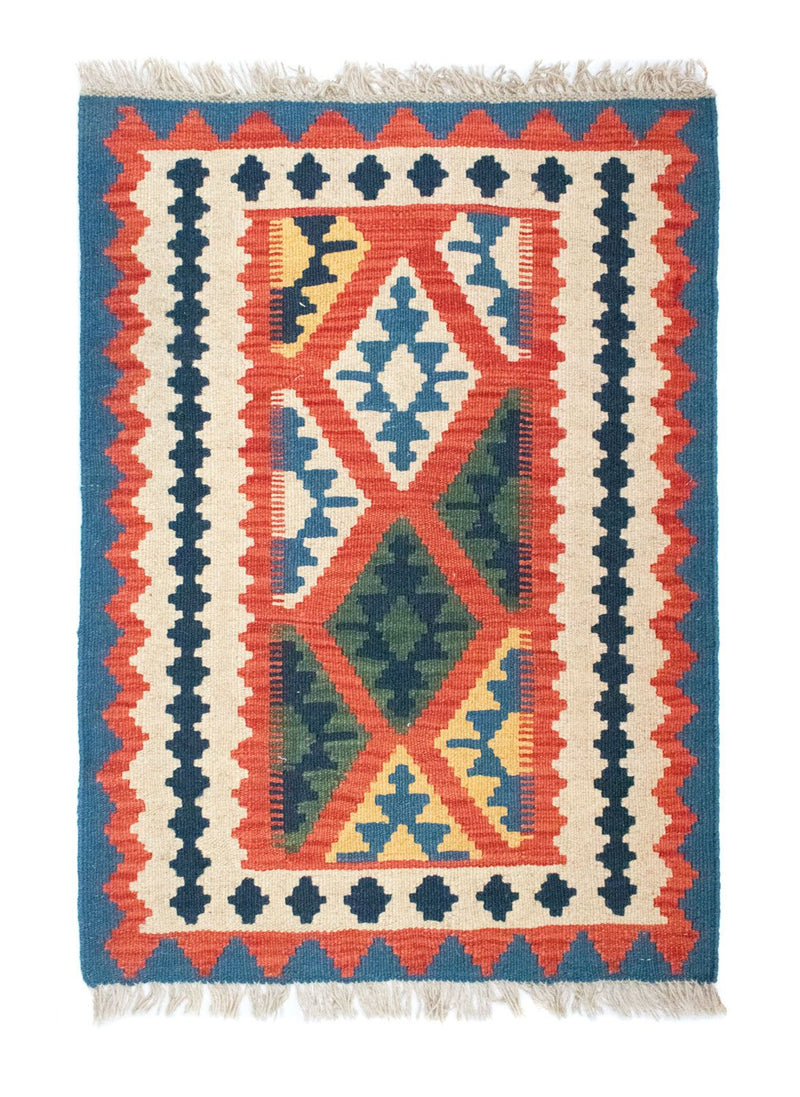 Kelim Rug - Oriental - 93 x 67 cm - blue