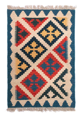 Kelim Rug - Oriental - 90 x 60 cm - multicolored